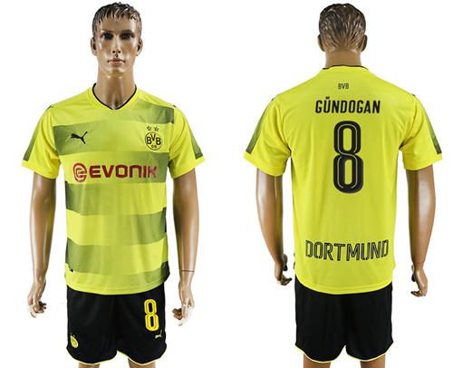 Dortmund #8 Gundogan Home Soccer Club Jersey
